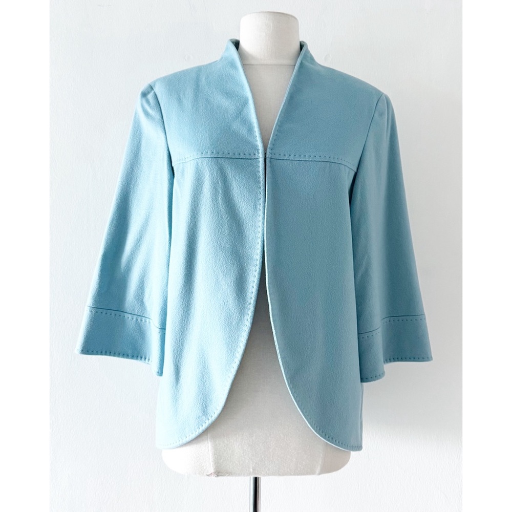 Lafayette 148 Loro Piana Cashmere Light Blue Jacket Size 8